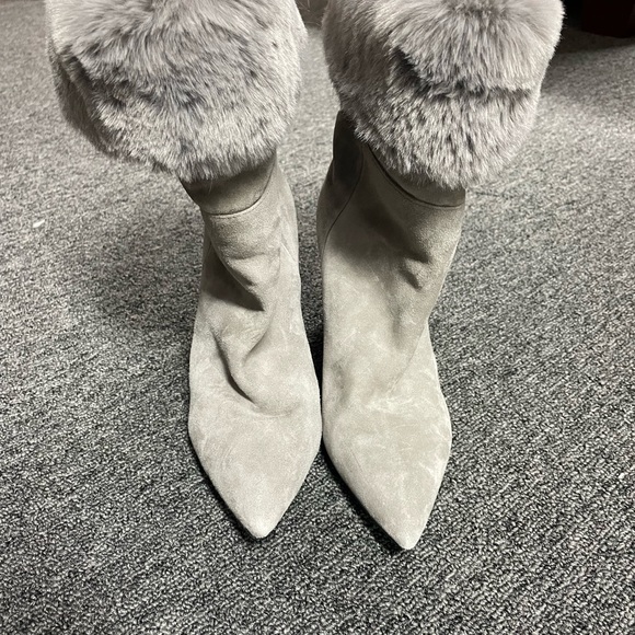 Nine west chrissa ankle boot size 7 light gray - Picture 7 of 9